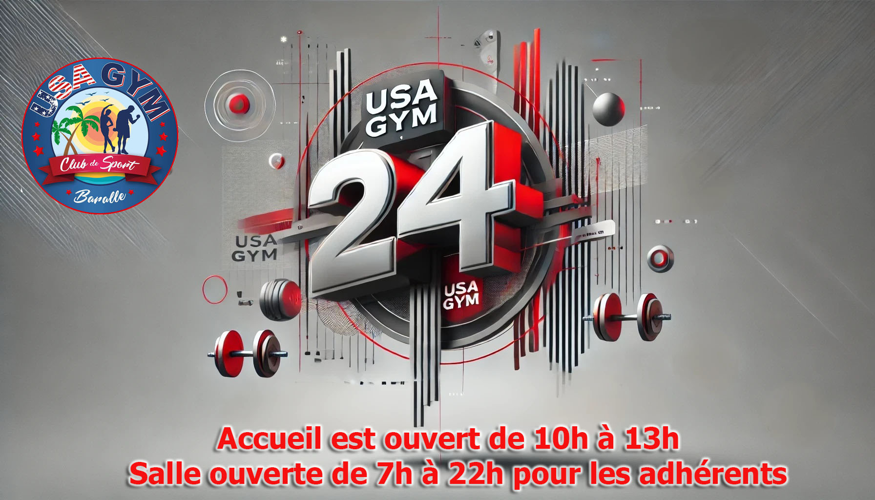 Horaires pour les fêtes de fin d'année chez USA Gym